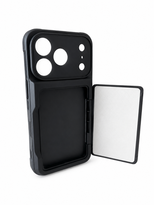 Heavy Duty iPhone 17 Pro Case with Wallet, Stand & Screen Protector – Drop & Shock Proof
